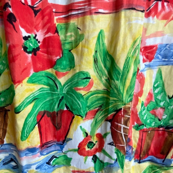 Bonnie Boynton Tropical Print Cotton Wrap Skirt Size L USA NWOT Vintage SKU0291 - Picture 2 of 7